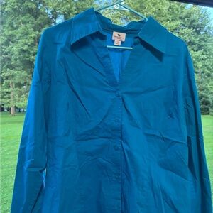 Worthington Teal Stretch Blouse